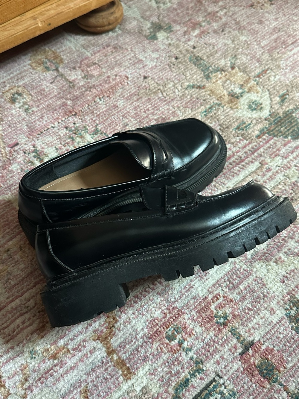 Black Chunky Loafers Size 36